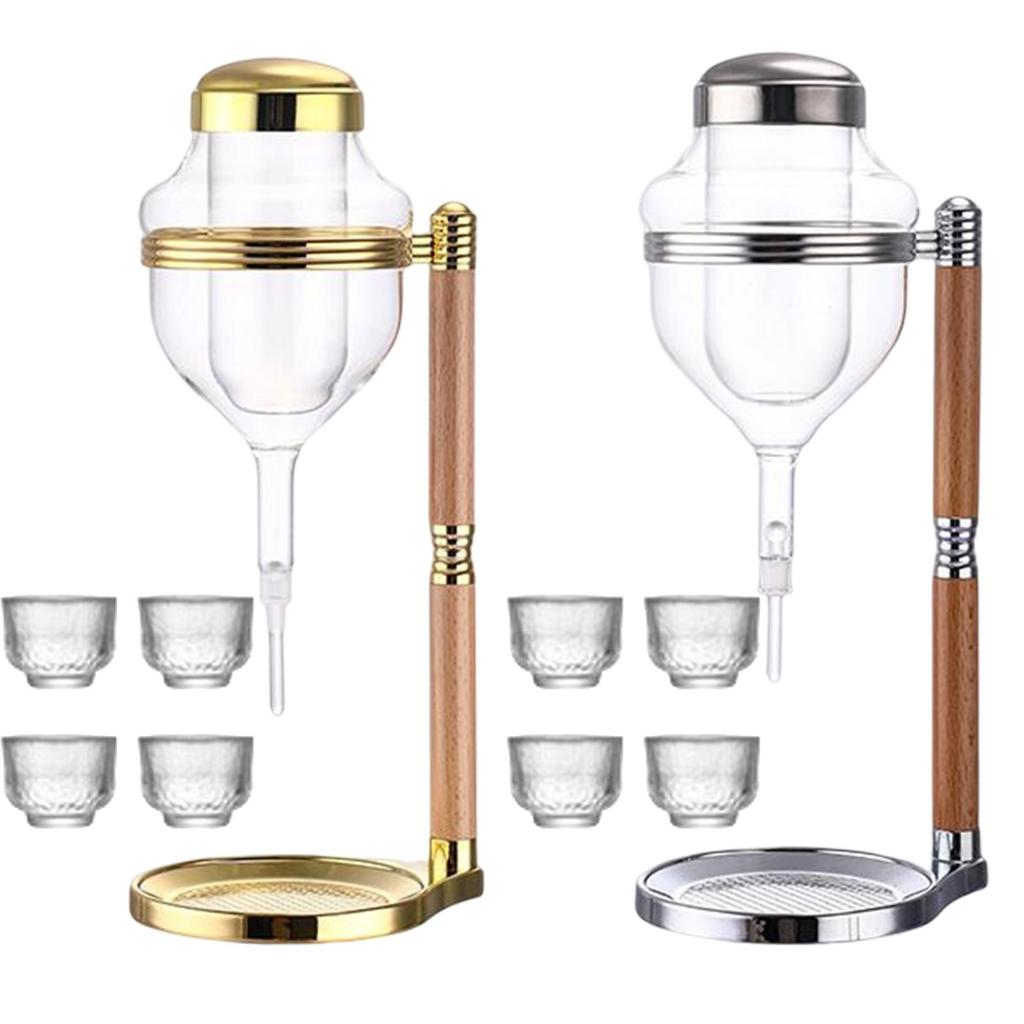 Glasses Sake Set for Barware Warmer or Cold Wine Argent
