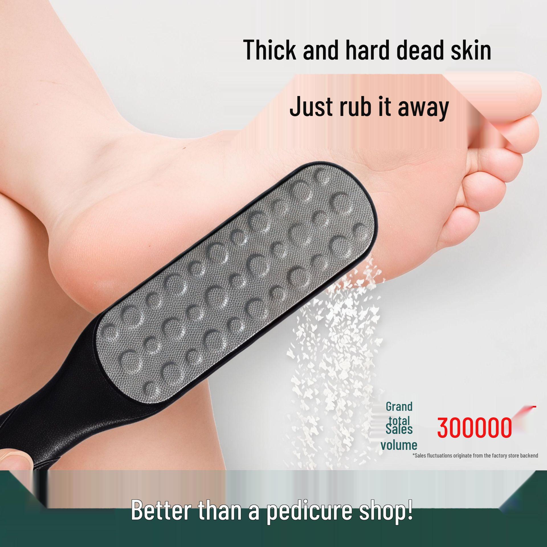 Stainless Steel Double-Sided Foot Callus Remover Tool for Pedicure and Home Foot Care Black