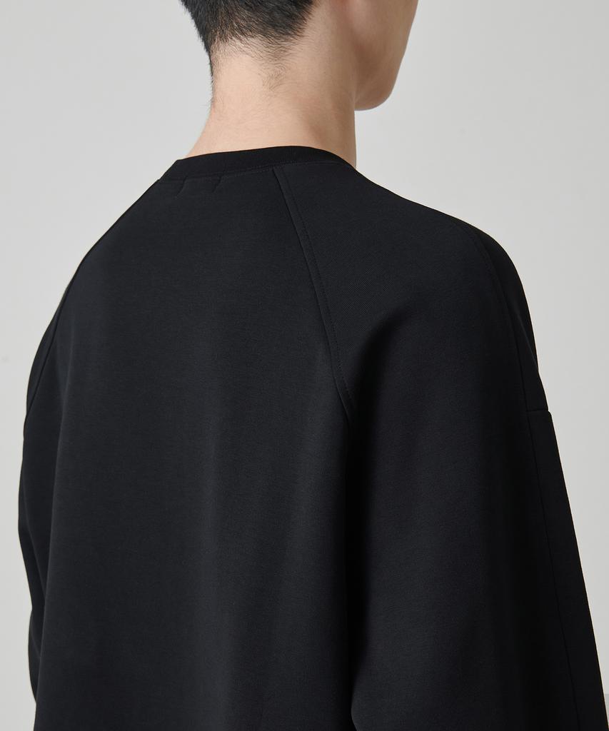 MUSINSA STANDARD Flat Terry Oversized Double Layer Sweatshirt [Black]