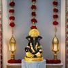 Black Ganesha Idol for Car Dashboard Item: Ganesh Ji, Ganpati Bappa Murti for Home Decor