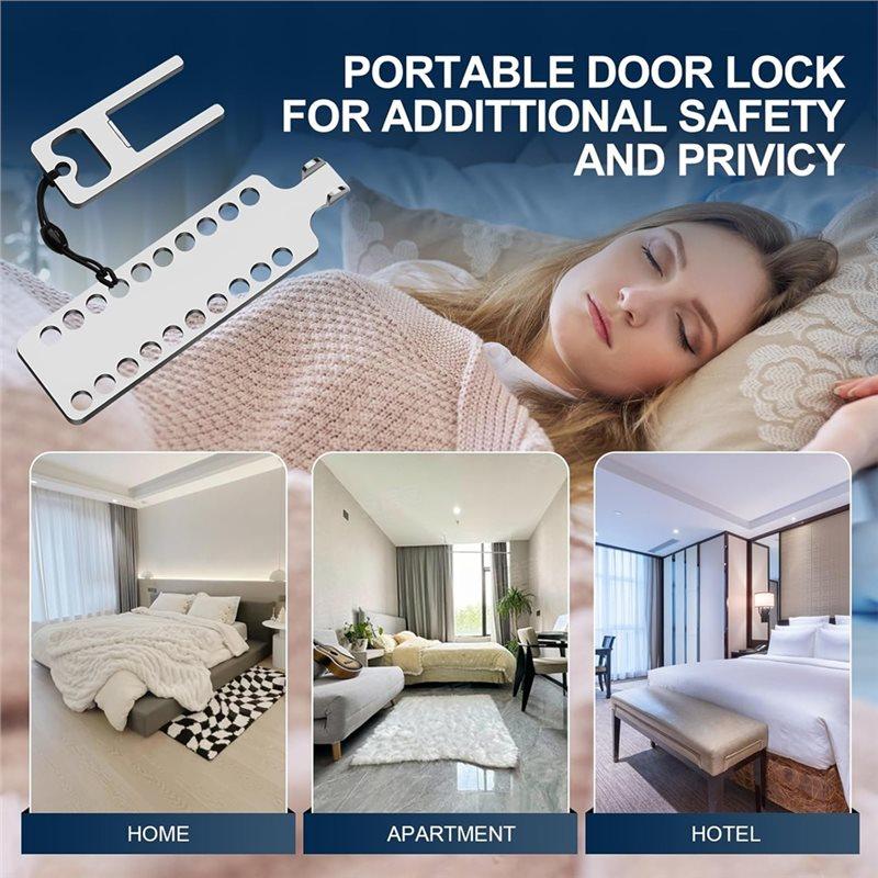 ABWR-For Inside Magnetic Door Jammer Portable Door Lock Stainless Steel For Travel Hotel Safety Locks