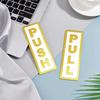 2Pcs Creative Sliding Door Logo 3D Push Pull Door Sign  Glass Door Identification