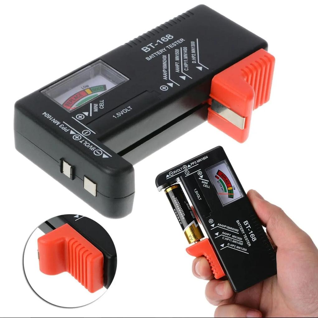 Digital Battery Tester BT-168 Universal Voltage Checker for AA AAA C D 9V Button Cell 1.5V Power Meter Tool