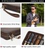 Genuine Leather Watch Bands Cases 12 Slots Watch Straps Storage Bag Organizer Box for Man and Woman