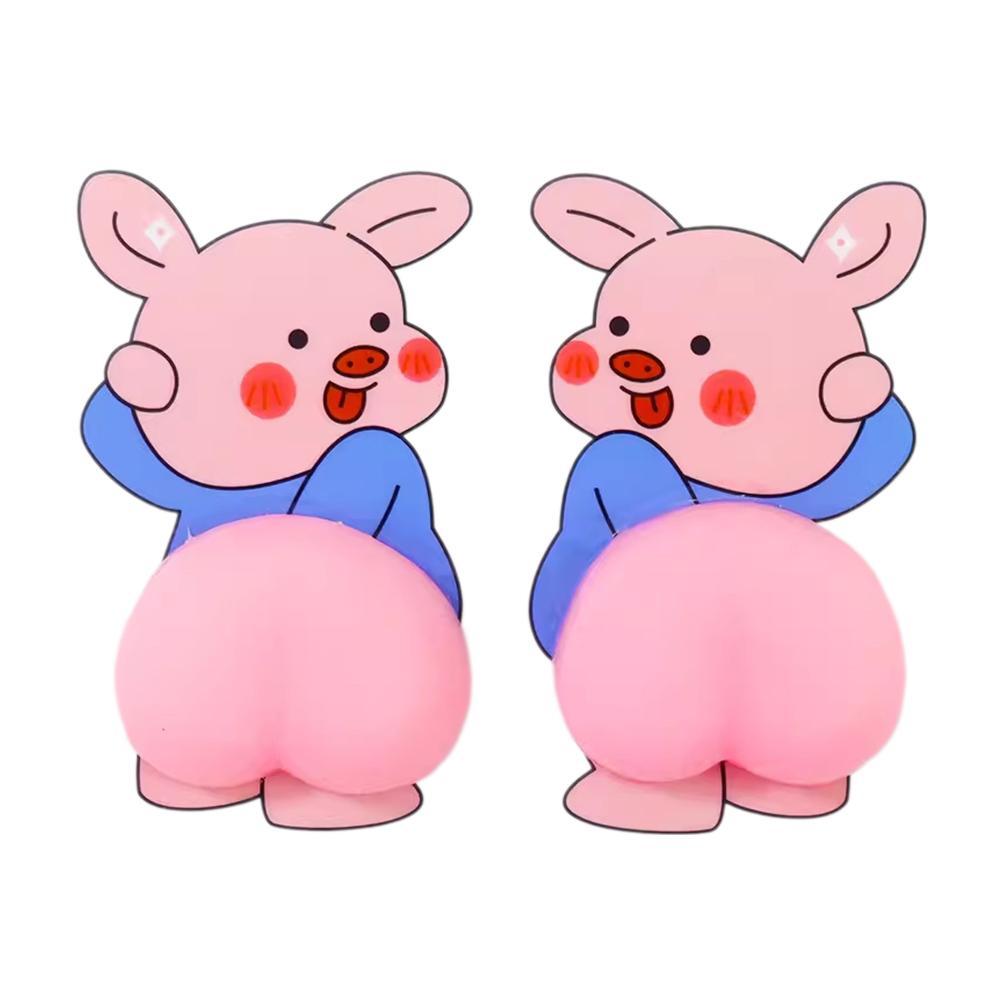 10PCS 3D Cute Butt Car Sticker Stress Relief Toys Cartoon Anti-collision Door Rearview Mirror Bumper Protection Phone Decoration
