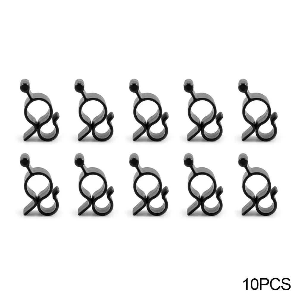 

10 шт. Затискачі для гачків для кемпінгів Караван Кемпер Струна Світловий зажим для мотузок Гачки для наметів Багаторазовий зажим для туристичних наметів для автофургонів Світлова вішалка чорний