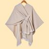 Ladies' Fashionable Warm Cloak, Double-sided Solid Color Slit, Imitation Cashmere, Draped Over Shawl