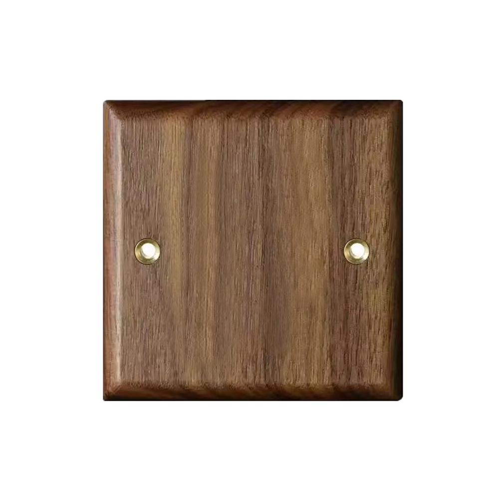 High Quality Retro Europe Type Vintage Wall Light Switch Socket, Solid Wood Brass Toggle Switch Plate, Antique Home Stay Switch Blank panel