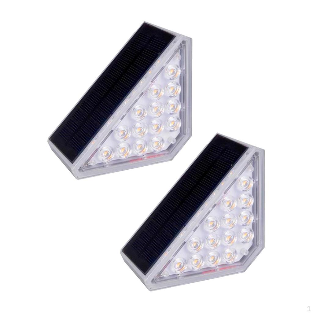 LED Step Lights, Solar Stair IP68 Waterproof Outdoor Lights Powered