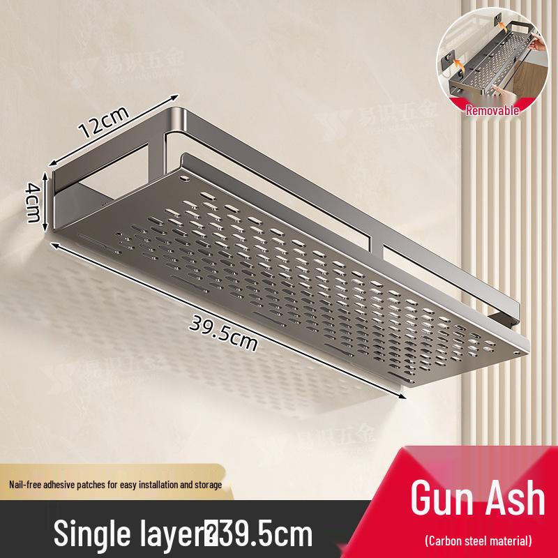 Deliksiz Duvara Monte Banyo Lavabo ve Tuvalet Saklama Rafı