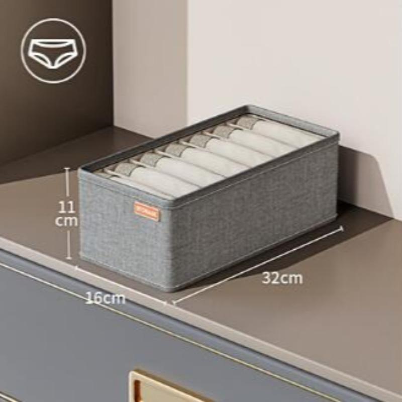 Foldable Compartment Storage Box Home Underwear Socks Fabric Compartment Storage Box Wardrobe Dust-proof Storage