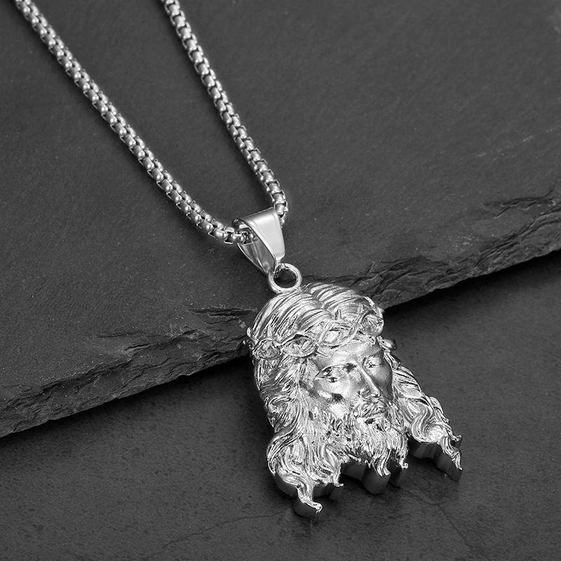 New Hiphop Stainless Steel Pendant Necklace for Men Vacuum Plated Sagrada Familia YS Portrait Chain Urban Streetwear Men Jewelry