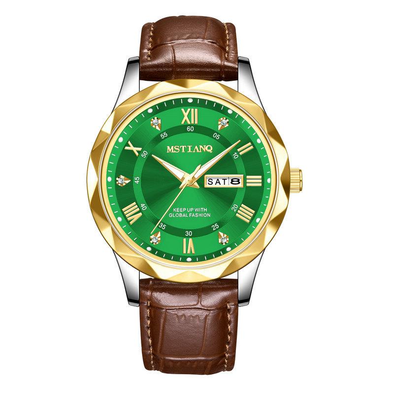 Belt Men'S Watch Men'S Fashion Double Calendar Quartz Watch Counter Same
