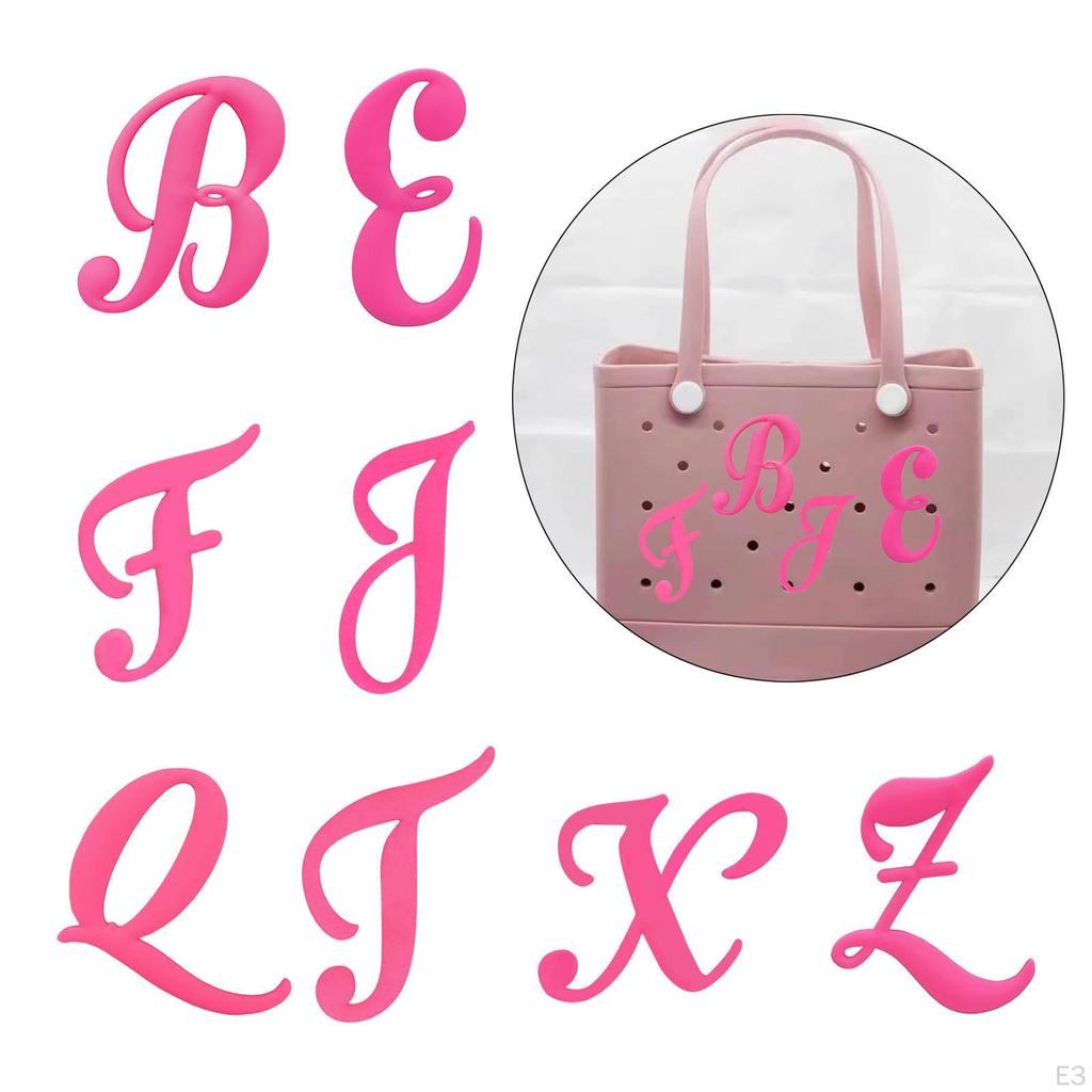 Beach Bag Letter Charm Fashionable Decor Embellishment Button Alphabet B