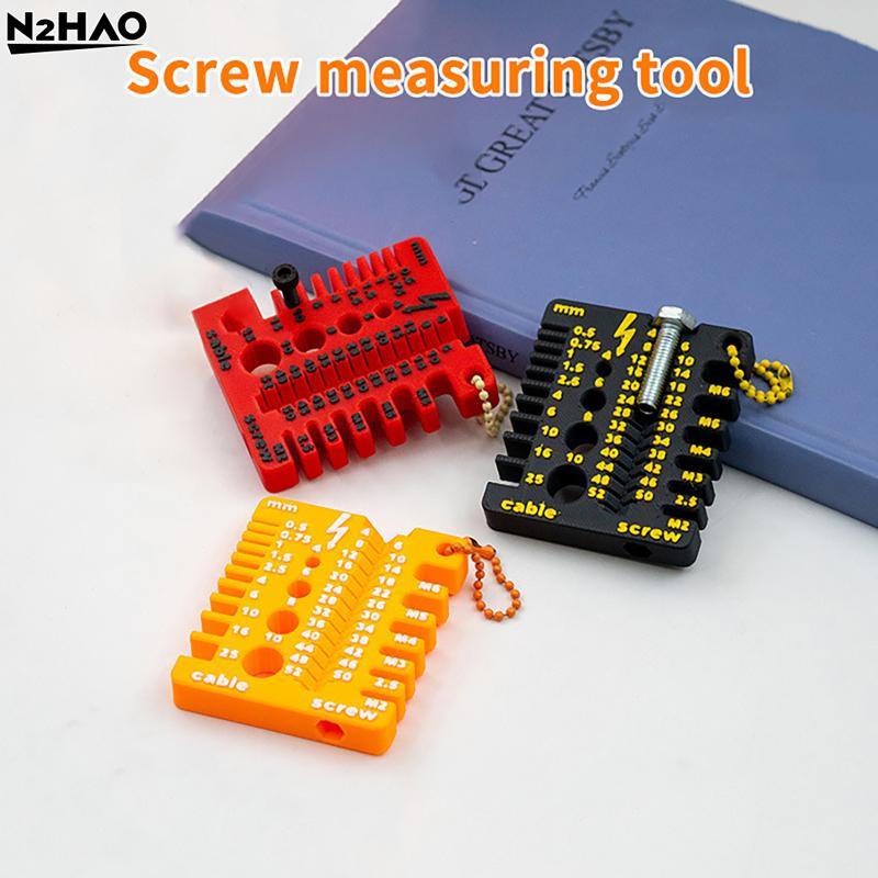 Portable Nut And Drill Bit Thread Checker 3D Printed Wire Screw Measuring Tool Screw Drill Bit Gauge For Nuts Bolts Threads