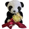 Q-FLA Plush Panda with Ribbon, Cuddly Animal, Fluffy, Perfect for Gifts and Celebrations, 757518