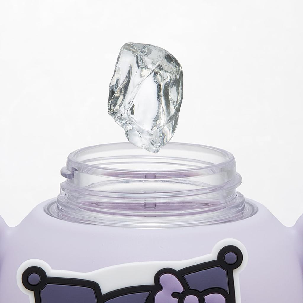 Skater Rubber Mascot Straw Locking Shoulder Sanrio Love Every Bottle, 650ml, One-Push Open, Function, Handle, Strap, Kuromi, Day, PRMC7ST-A