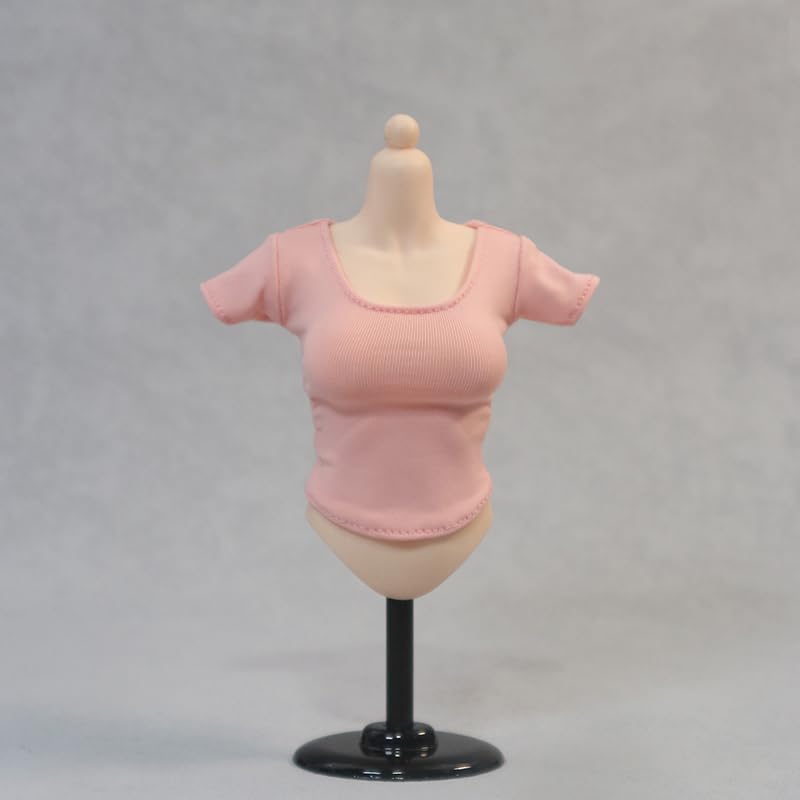 

Масштабная фигурка Женская Сексуальная Розовая Спортивная Не Розовая 1/6 Костюм, 1/6 Одежда, Футболка с завышенной талией, Футболка, Футболка (Тело, Голова, Обувь и т.д. розовый