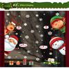 Christmas Window Static Stickers 2/4 Sheet Easy Peel Removable Santa Reindeer Snowflake Decals for Winter Holiday Party Decor