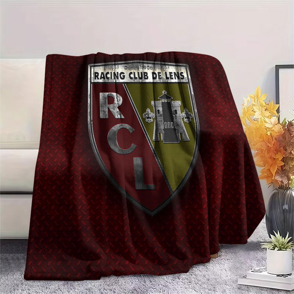 RC Lens Printed Flannel Blanket, soft throw for bedroom sofa, washable,soccer fan merchandise, great gift.