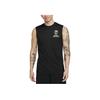 Nike Dri-Fit Sleeveless Fitness T-Shirt With Letter Print Crew Neck Men Tops Black FV8375-010