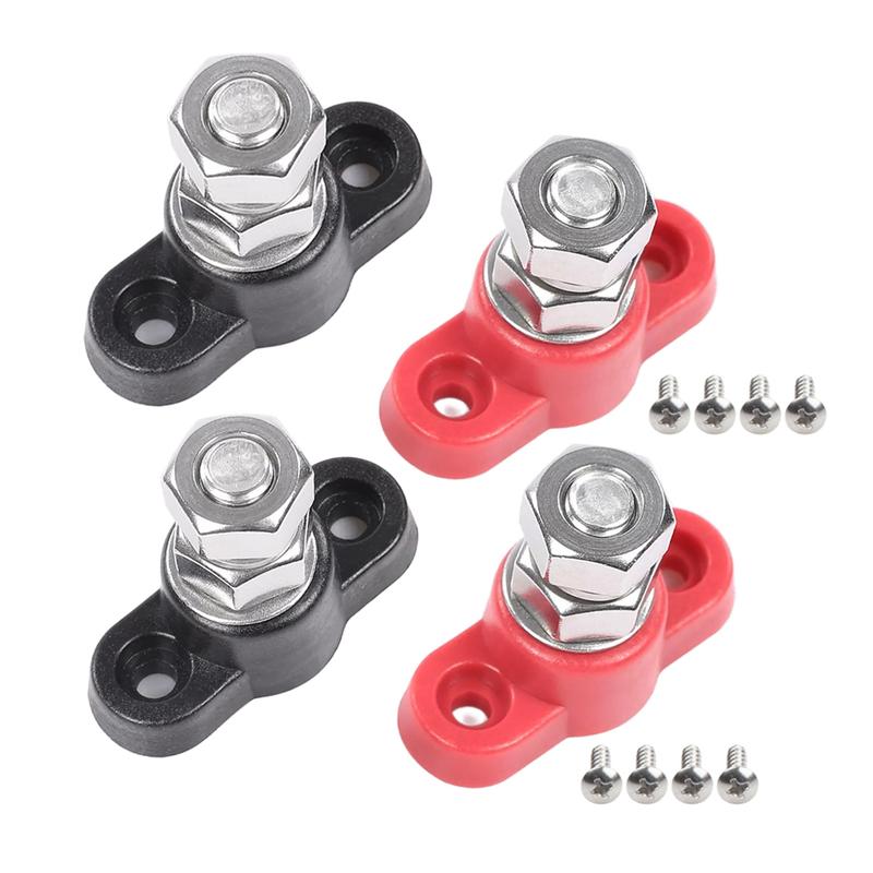 Universal 5/16 Inch Dual Terminal Block Bar Power Cable Terminal Blocks for Car Bus Boat Truck Trailer RV Carriage DC12V-24V