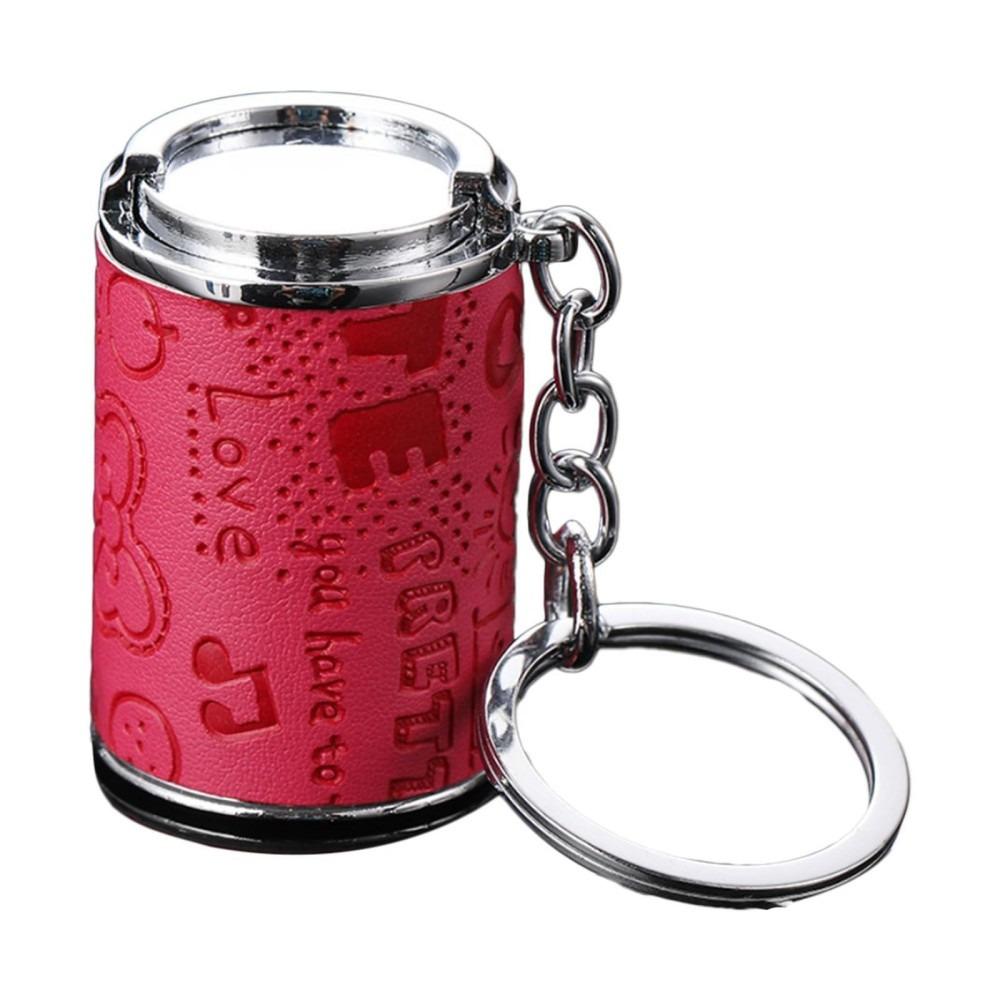 2-in-1 Coin-holding Jar Keychain with Snap Closure Coin Holder  for Supermarket Cashier