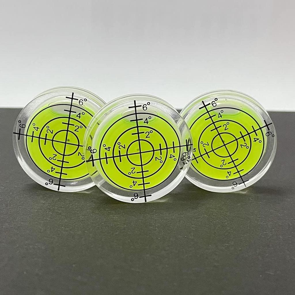 6Pcs Circular Bubble Spirit Levels RV Levelers 32mm RV Standard Levels Leveling Tools for Travel Trailer, Turntable, Phonograph, Camera, Tripod