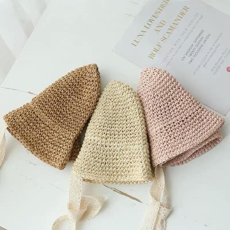 Baby Hats And Caps Kids Hats Sun Hat Baby Summer Straw Baby Girl Cap Lace Bow Beach Children Panama Hat