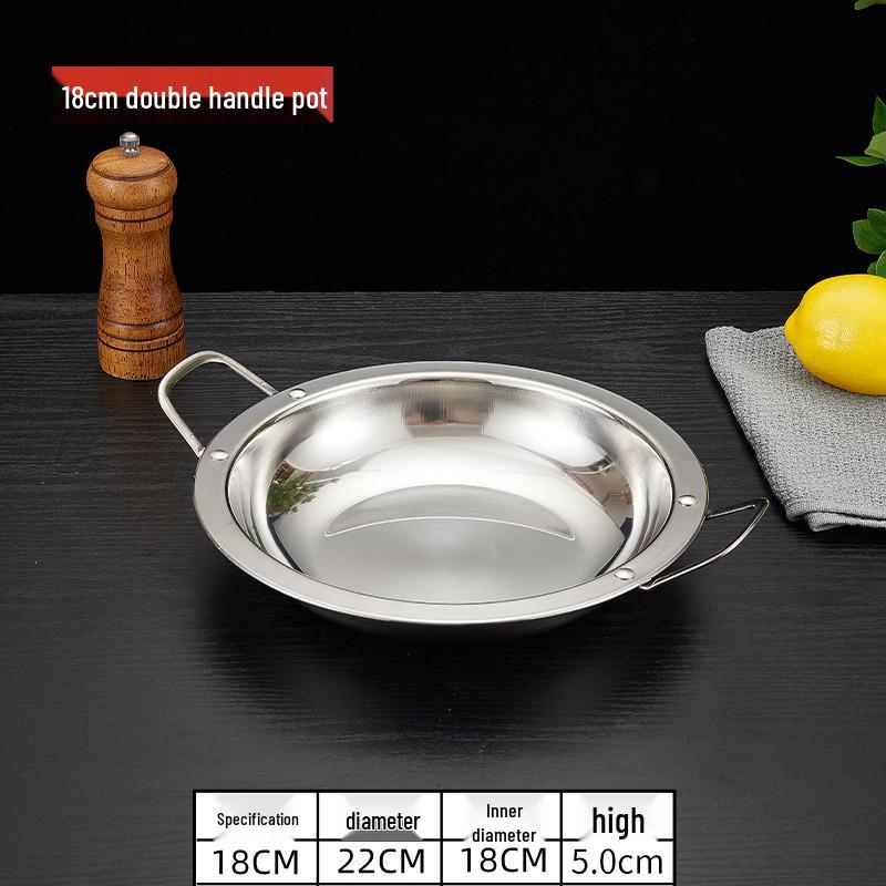 Extra Thick Stainless Steel Flat-Bottom Alcohol Stove Pot Holder for Hot Pot and Commercial Use