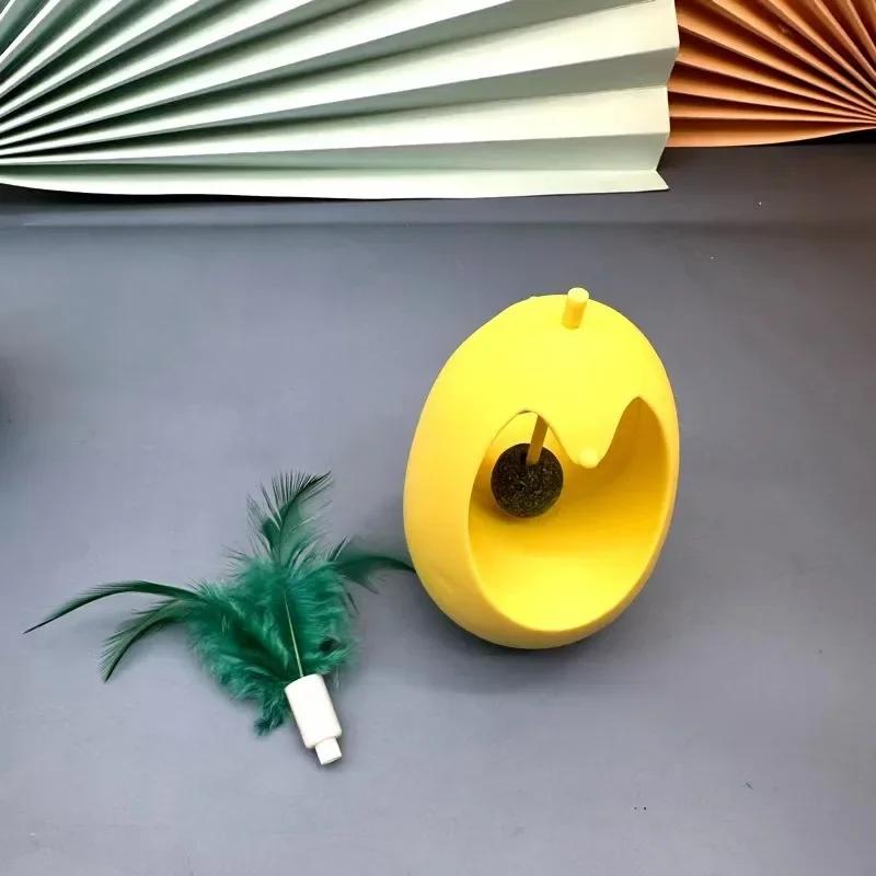 Tumbler Interaktives Spielzeug Reizender Katzenstab Zähne Mahlwerkzeug Selbst Hi Spielzeug Feder Reizendes Training Kätzchen Haustier Katzen Zubehör