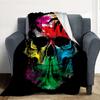 Skull Art Flannel Blanket Throw Blanket Soft Warm Sofa Bed Camping Car Home Decor Unique Christmas Gift C9302319