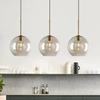 Modern Glass Pendant Lights Cognac Color For Living Room Bedroom Dining Room Bar Kitchen Interior Decoration LED Lighting