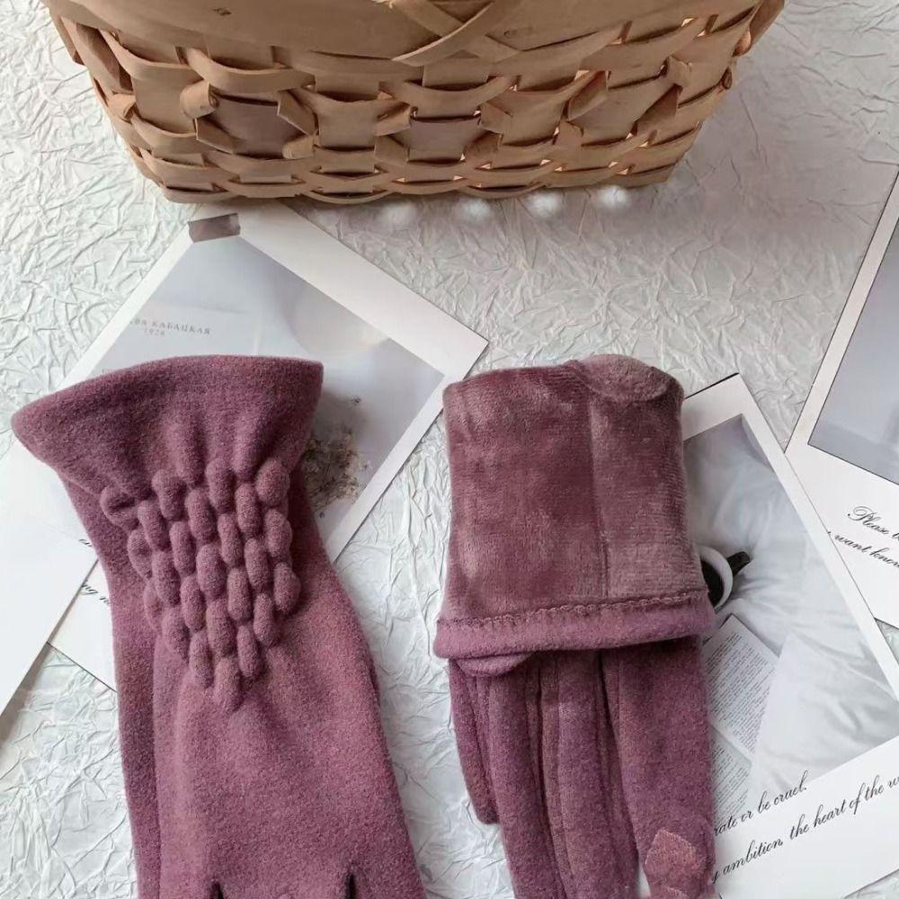 Fashion Lady Glove Mitten Women Touch Screen Gloves New Full Fingers Suede Gloves