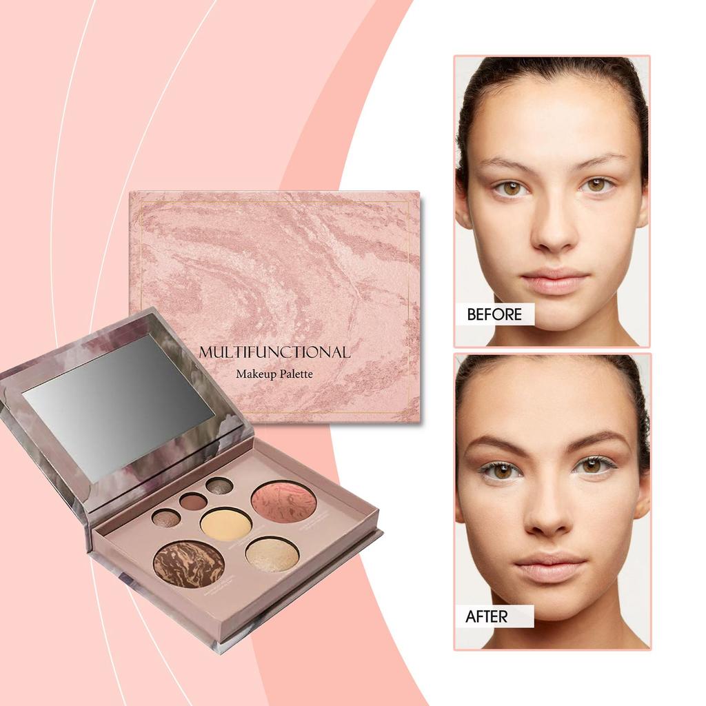 Makeup Eyeshadow Palette Matte Glow Shimmer Glitter Easy To Wear Highlight Blush Bronzer All-in-One Professional Makeup Palette