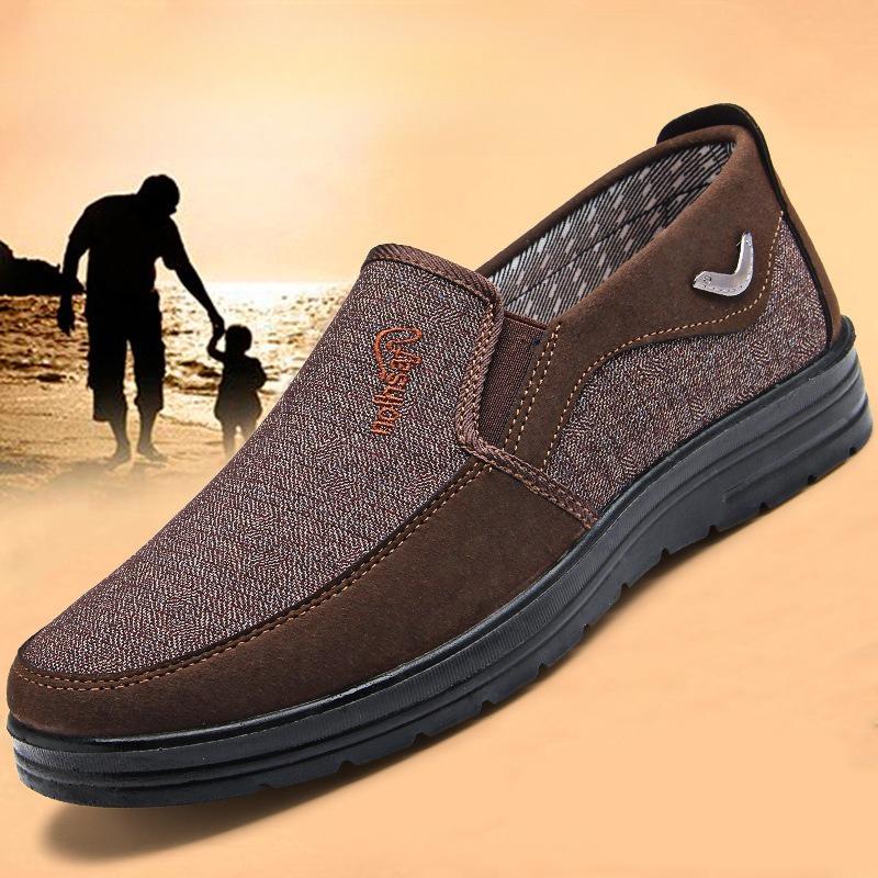 Fashion Men Breathable Shoes Fashion Light Old Beijing Cloth Men's Slip on Flat Canvas Shoes Work Zapatillas Hombre 2025