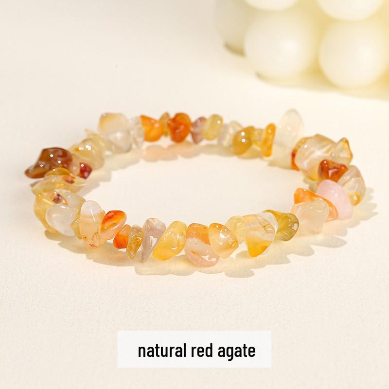 Jingdong Seven-Color Agate Chip Elastic Bracelet