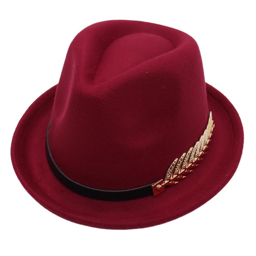 Gentleman'S Hat Woolen Jazz Hat British Style Men And Women'S Elegant Retro Top Hat