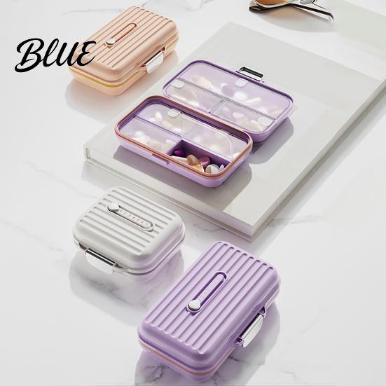Capsule And Tablet Storage 7 Compartments Pill Box with Sealing Ring Lock Buckle