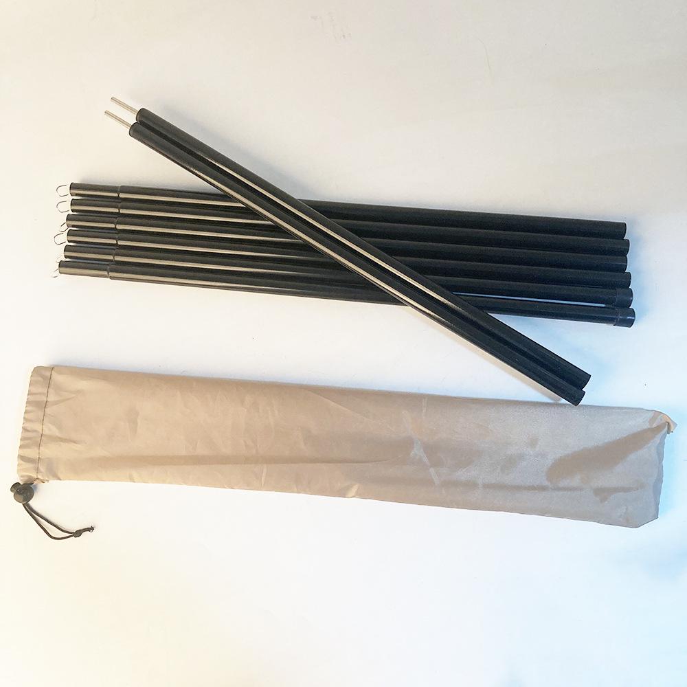 Adjustable 2-Meter Iron Outdoor Canopy Support Pole with 10 Sections and Spray-Painted Finish for Tent Vestibule Accessories.