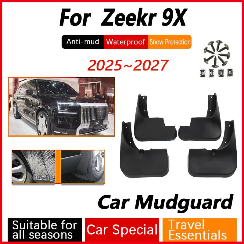 Car Mudguards For Zeekr 9X EX1H Accessories 2025 2026 2027 4X Auto Fenders Antifreeze Splash Mud Flaps Mudflaps Car Accessories