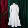 Plus Size Spring and Summer Women's Dress Solid Color Swing Skirt Temperament Evening Dresses Dresses