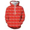 Christmas Halloween Cat Selfie 3D Print Hoodie Couples Casual Loose Fit