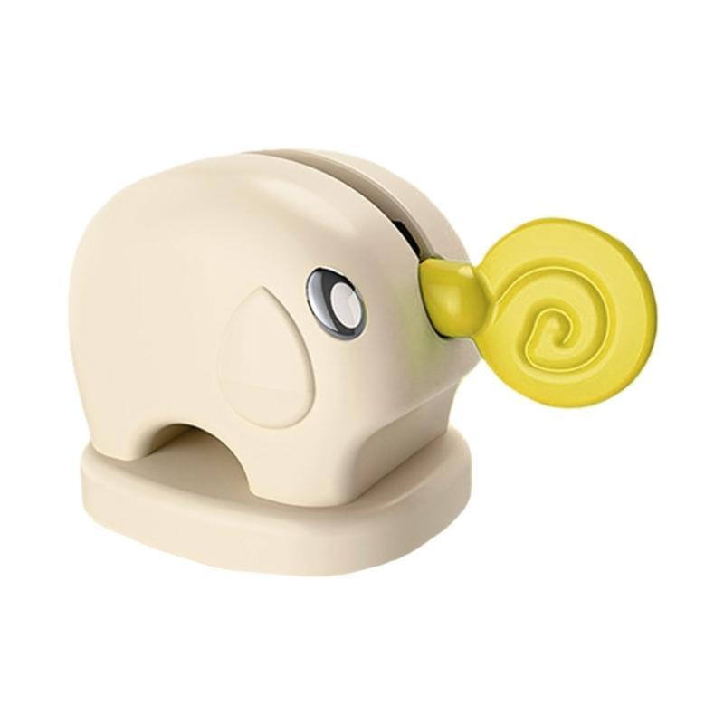 

Suction Cup Toothpaste Dispenser Wall Mounted Bathroom Storage Elephant Shape Squeezer for Handcream Face Cleanser жёлтый