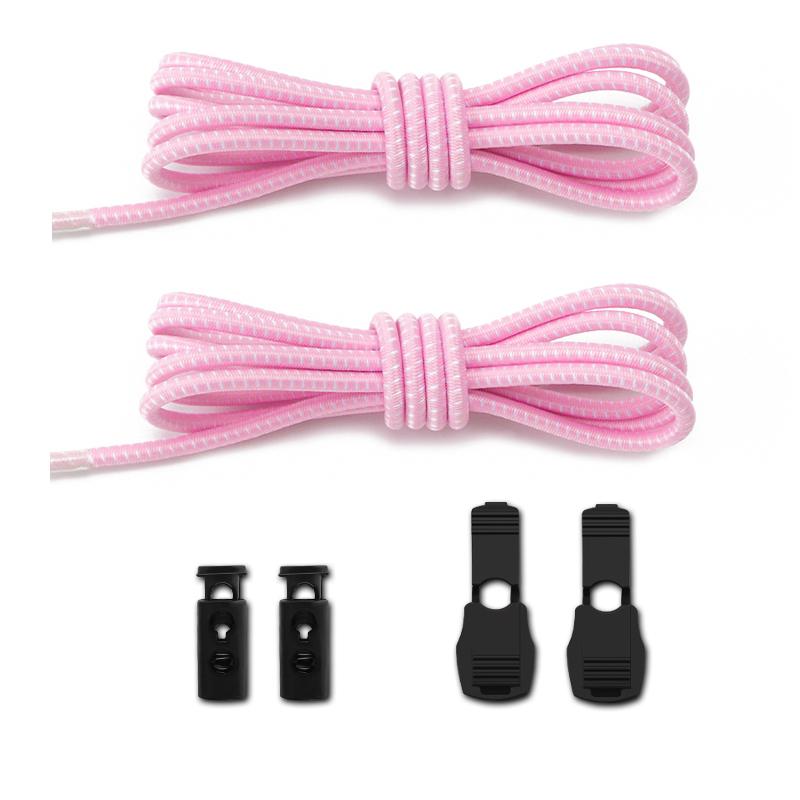 New 1Pair/3Pair Round Elastic Shoelace Unisex Quick-Release Shoelaces No-Tie Laces for Sneakers and Boots Shoe Laces