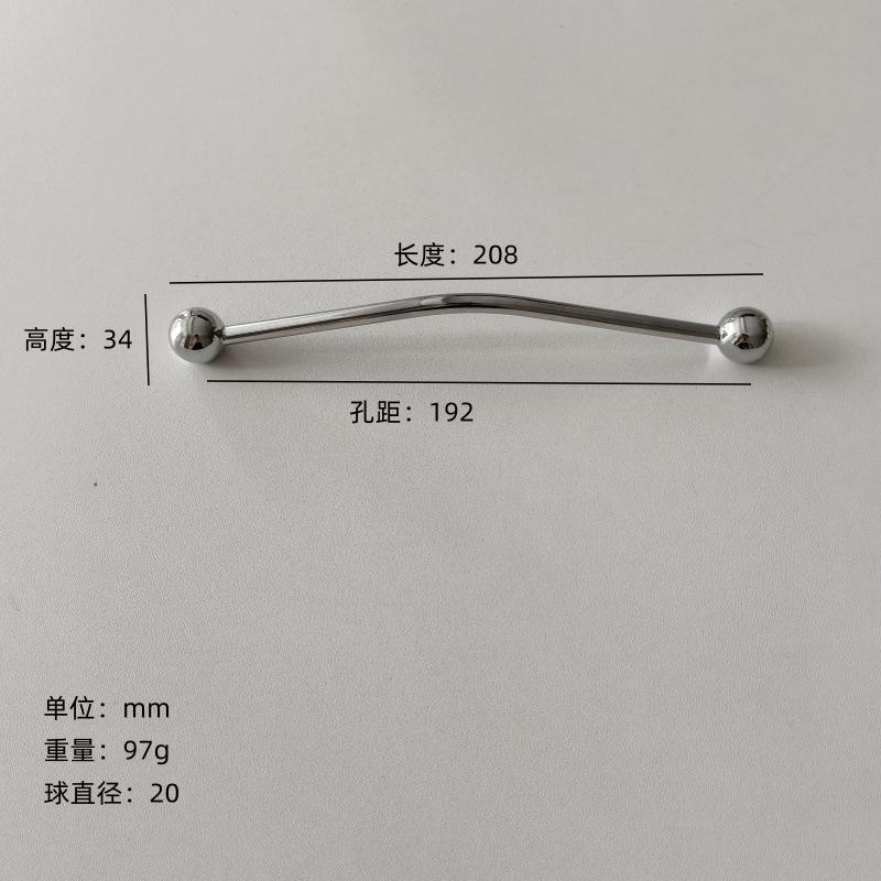 

Французский стиль, Цинковый сплав, Ручка для дверцы шкафа, Современная простота, Хромированная, Глянцевое серебро, Ручка для ящика, Одно отверстие, Цельная ручка для шкафа
