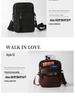 Genuine Leather Men's Vertical Crossbody Phone Waist Bag with Belt Loop (8-Inch)