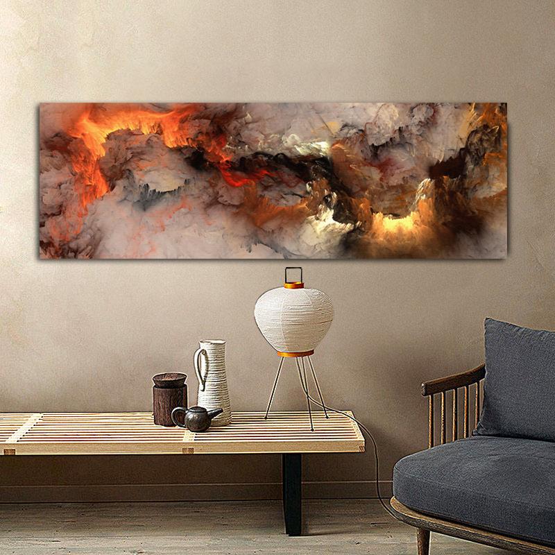 Abstract Landscape Fire Cloud Canvas Painting Posters and Prints Wall Art Pictures Cuadros Living Room Home Decor No Frame