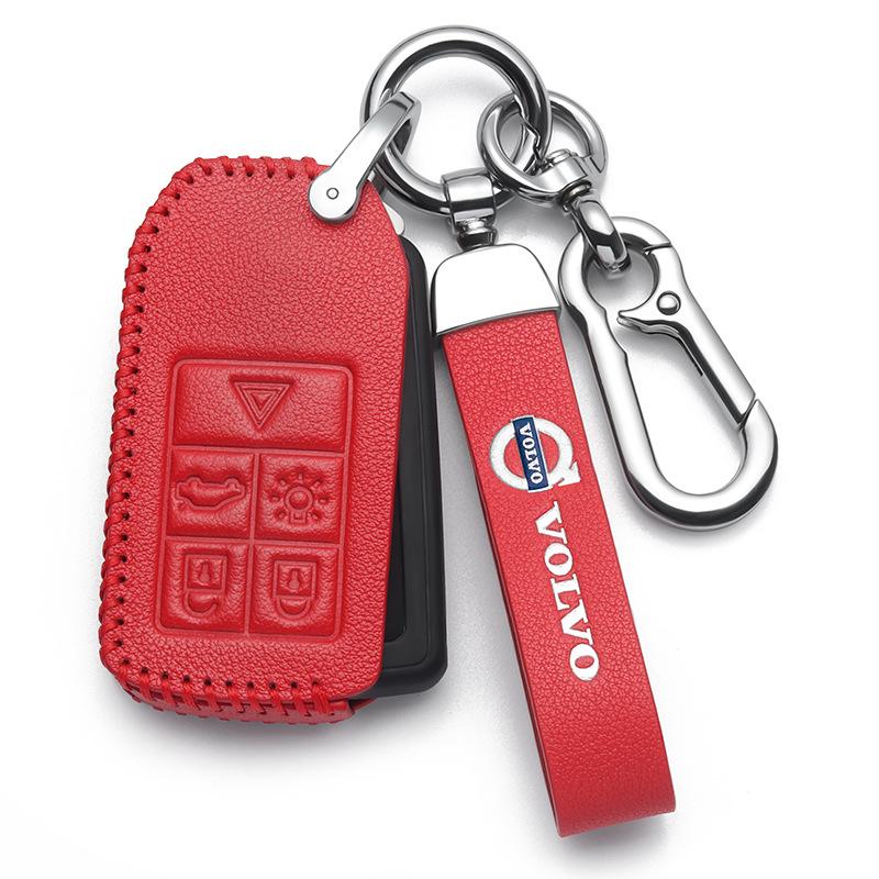 Suitable for Volvo key cover xc60s90s60xc90v40v90s60l leather car high-end female shell buckle