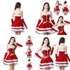Christmas Santa Claus Costume Dress Backless And Strapless
